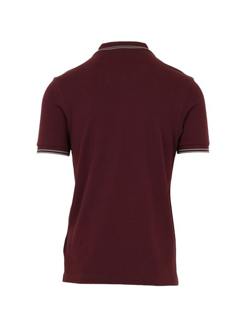 Polo uomo M3600 manica corta bordeaux/verde FRED PERRY | M360008B
